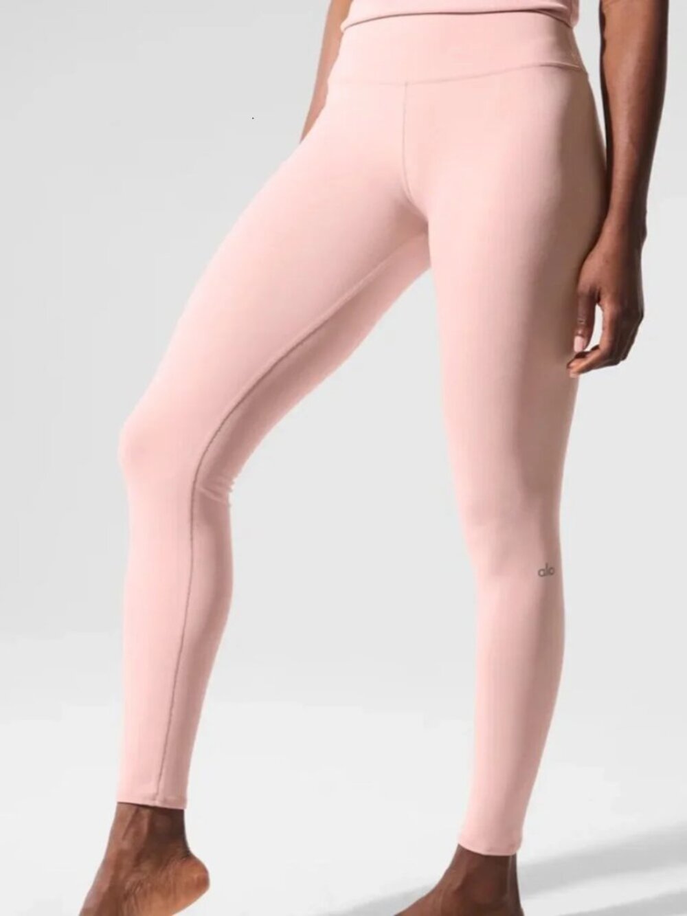 Alo Yoga 7/8 High-Waist Airbrush Legging Pink Quartz Size Medium